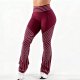 Women's slim-fit red and white striped yoga pants