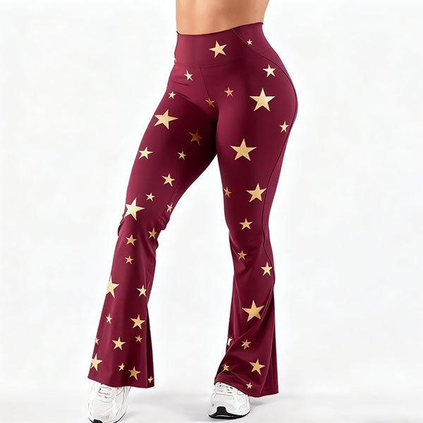 Women's Slim Fit Star Pattern Yoga Pants