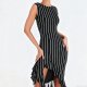Elegant striped dress for women